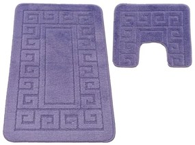 Sada kúpeľňových koberčekov Montana Ethnic Dark Lilac