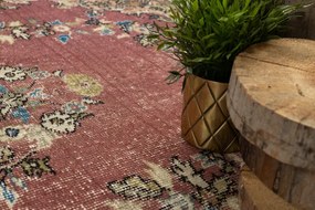 Ručne tkaný vlnený koberec Vintage 10175 rám / ornament, béžový / červený