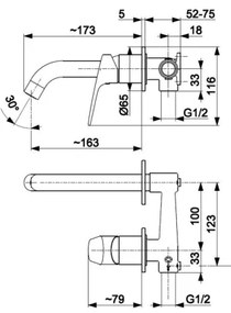 KFA Armatura 5559-810-00- Umývadlová batéria na podom. inšt. OTAVA lesklý chróm