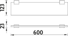 Nimco Polica, 60 cm KIBO čierna - Ki-X360-C-90