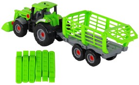 Lean Toys Šrobovací traktor s vlečkou