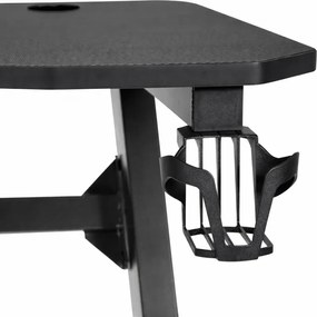 Herný počítačový stôl 120 x 60 cm s držiakom na slúchadlá a nápoj