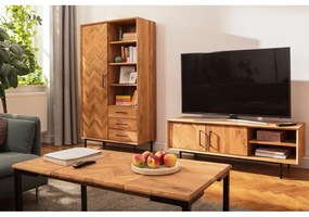 Šatníková skriňa z dubového dreva v prírodnej farbe 97x176 cm Abies - The Beds