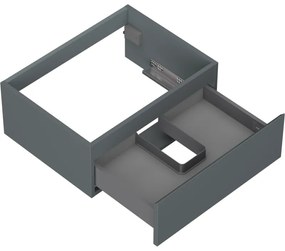 Mexen Orio, kúpeľňová skrinka 60 cm, 1 zásuvka, grafitová matná, 91A10-06023-1-BF66