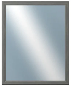 DANTIK - Zrkadlo v rámu, rozmer s rámom 80x100 cm z lišty STEP tmavošedá (3021)