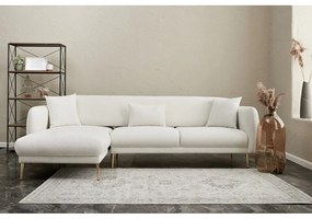Biela rohová pohovka (ľavý roh/s leňoškou) Simena – Balcab Home