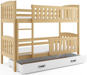 Poschodová posteľ KUBO 200x90 | borovica - biela