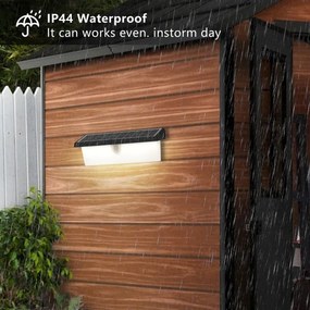Brilagi - LED solárne nástenné svietidlo so senzorom SUN RAY LED/6W/3,7V IP44