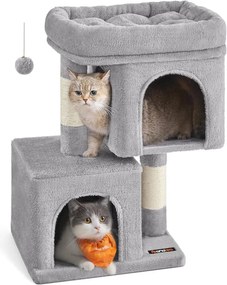 Feandrea malý strom pre mačky, 67 cm vysoký škrabadlo v svetlosivej farbe