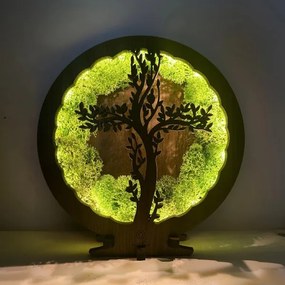 Li-Go 23622/DUB2 - Stmievateľná LED stolová dekorácia LED/12W/230V 20x22 cm dub