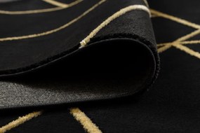 Dywany Łuszczów Kusový koberec Emerald geometric 1012 black and gold - 160x220 cm