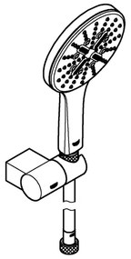 GROHE 26580000 - Sada ručnej sprchy RAINSHOWER SMARTACTIVE 130 1500 mm chróm