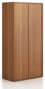 Šatníková skriňa FRAME, 2 oddiely, 872 x 450 x 1735 mm, PUSH-lock, orech
