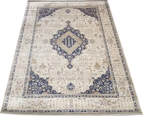 DY Béžovo-modrý koberec s orientálnym vzorom Milas PRJ 02B-CB