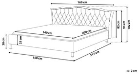 Manželská posteľ 140 cm MATH (s roštom) (sivá). Vlastná spoľahlivá doprava až k Vám domov. 1007355