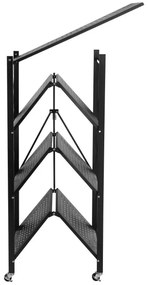 Pojazdný regál GESTEL 4 police čierny