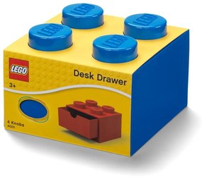 Modrý stolový box so zásuvkou LEGO®, 15 x 16 cm