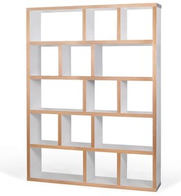 Knižnica v bielo-prírodnej farbe 150x198 cm Berlin – TemaHome