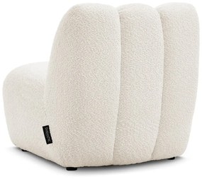 Biele kreslo z textílie buklé Janissaire – Bobochic Paris