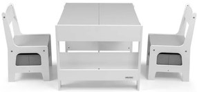 Detský stôl SVEN biely s dvomi stoličkami