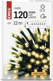 Vianočná reťaz LED 12 m, teplá biela