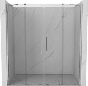 Mexen Velar Duo, posuvné dvere do otvoru 180x200 cm, 8mm číre sklo, chrómový profil, 871-180-000-02-01