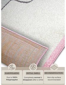 Ružovo-biely detský koberec 160x235 cm Bouncy – Hanse Home