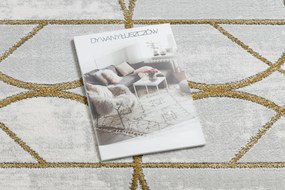 Koberec EMERALD exkluzívny 1010 glamour, kruhy krémovo / zlatý