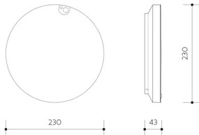LED stmievateľné stropné svietidlo so senzorom OLDA LED/6/12/18W/230V pr. 23 cm