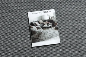 Šnúrkový koberec SIZAL BOHO 46201575 s rámom, sivý