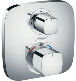 HANSGROHE Ecostat E termostat pod omietku pre 2 spotrebiče, s uzatváracím a prepínacím ventilom, chróm, 15708000