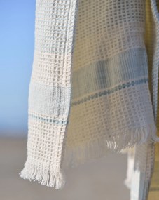 Ib Laursen Bavlnený uterák Hammam Light Blue 50 × 100 cm