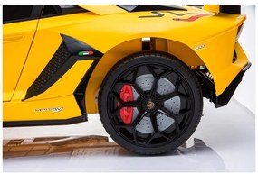 LEAN CARS  ELEKTRICKÉ AUTÍČKO LAMBORGHINI AVENTADOR - NELAKOVANÉ - ŽLTÉ- 2x45W - 1x12V7Ah - 2021