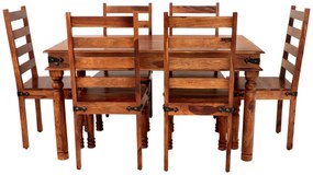 furniture-nabytek.cz - Jedálenský set pre 6 osôb Jali z indického masívu palisander