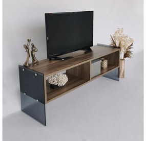 TV stolík/skrinka Vamebo 2 (orech + dymová) . Vlastná spoľahlivá doprava až k Vám domov. 1095365
