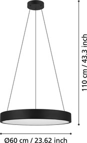 LED smart závesné svietidlo 6,5 W MARGHERA-Z – EGLO