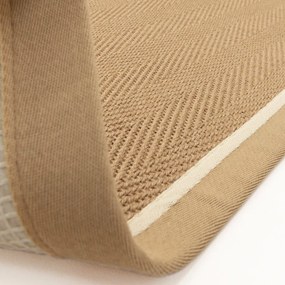 Obojstranný/ručne tkaný jutový koberec v prírodnej farbe 200x290 cm Bordo Herringbone Linen – Asiatic Carpets
