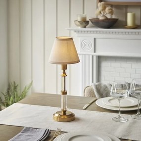 Endon 114849 - LED Stm. nabíjacia stolná lampa MORTON LED/1,5W/5V mosadz/béžová