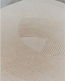 Krémový ručne tkaný vlnený koberec 160x230 cm Domm – Kave Home