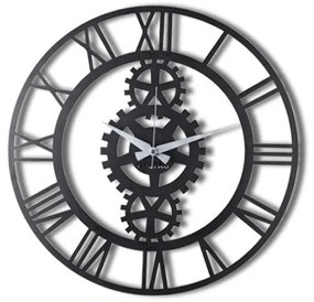 Nástenné hodiny pr. 70 cm 1xAA čierna