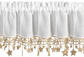 EUROFIRANY KRÁTKA VIANOČNÁ ZÁCLONA NA PÁSKE XMAS 30X150 CM HVIEZDY