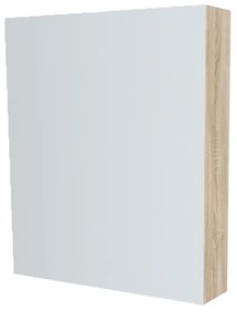 Mereo, Mereo Kúpeľňová zrkadlová skrinka 60 cm, galerka, 1x dvierka ľavá, Multidecor, Dub Bardolino, MER-CN798G61DBAR