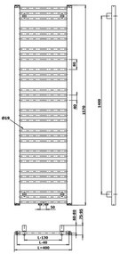 Bruckner - Kúpeľňový radiátor ALBRECHT 547W/230V 50x157 cm biela