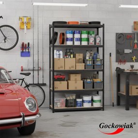 Regál 205x120x45 cm čierny