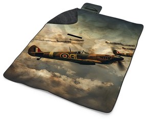 Sablio Plážová deka Stíhačky Spitfire v leteckej bitke: 200x140 cm