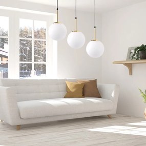 Závesná lampa La Belle XXXXII zlatá/biela