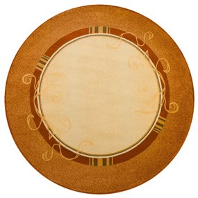 Koberec TOM. FIGARO Score terakota / béžový kruh