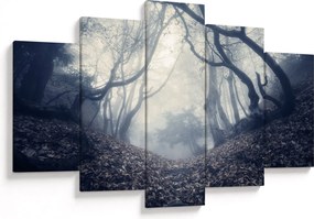 Obraz - Les v hmle (150x105 cm)