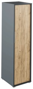 Vešiaková skriňa, grafit/dub artisan, RIOMA NEW TYP 20