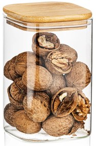 4Home Sklenená dóza na potraviny s vekom Bamboo, 950 ml, 950 ml